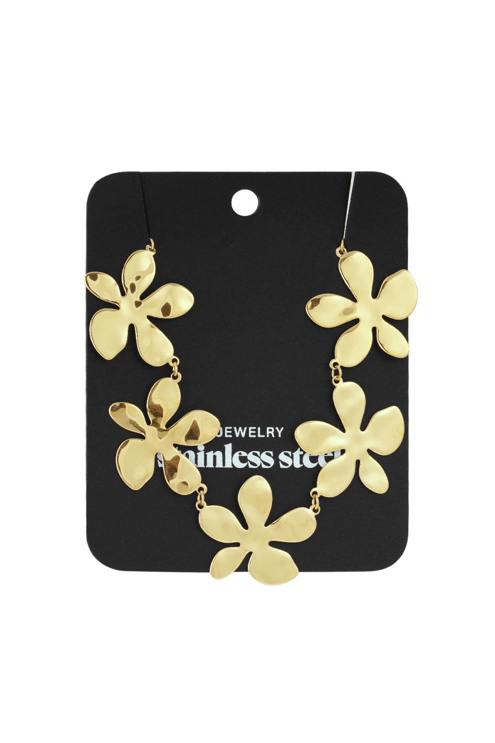 Colliers Chaîne En Acier Inoxydable, Série Fleur Décontractée, Simple Et Quotidienne, Bijoux Pour Femmes h5Image4