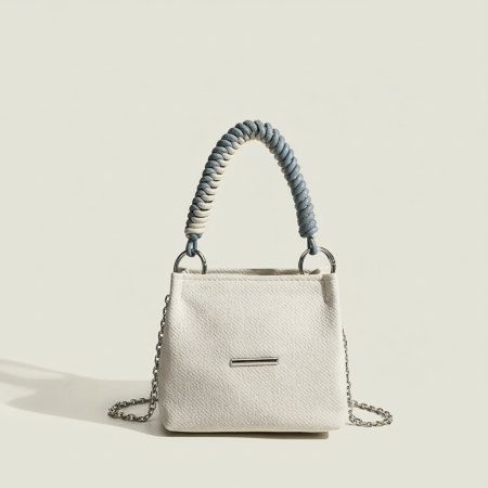 Sac à main quotidien en denim torsadé et rayonne pour femme, 1 pièce 2