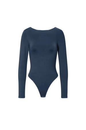 Body Moulant En Nylon Tricoté Basique Couleur Unie h5 Image12