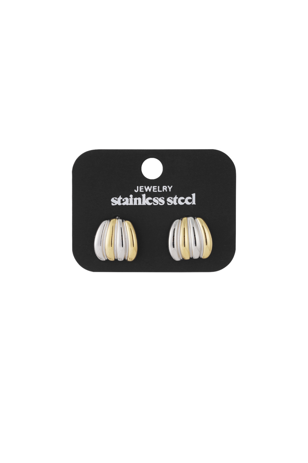 Boucles D'Oreilles Fusion Argent Doré Image4