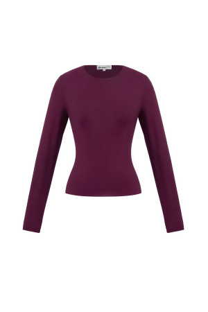 Pull En Nylon Tricoté Femme Manches Longues Basique Couleur Unie h5 
