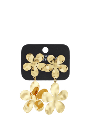 Boucles D'Oreilles Pendantes En Acier Inoxydable, Série Fleur, Décontractée, Simple Et Quotidienne, Bijoux Pour Femmes h5 Image5