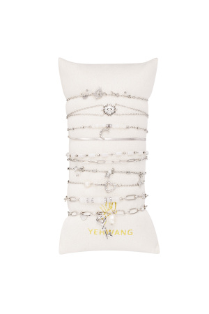 Les Bracelets Affichent Des Détails Blancs - Couleur Or En Acier Inoxydable h5 