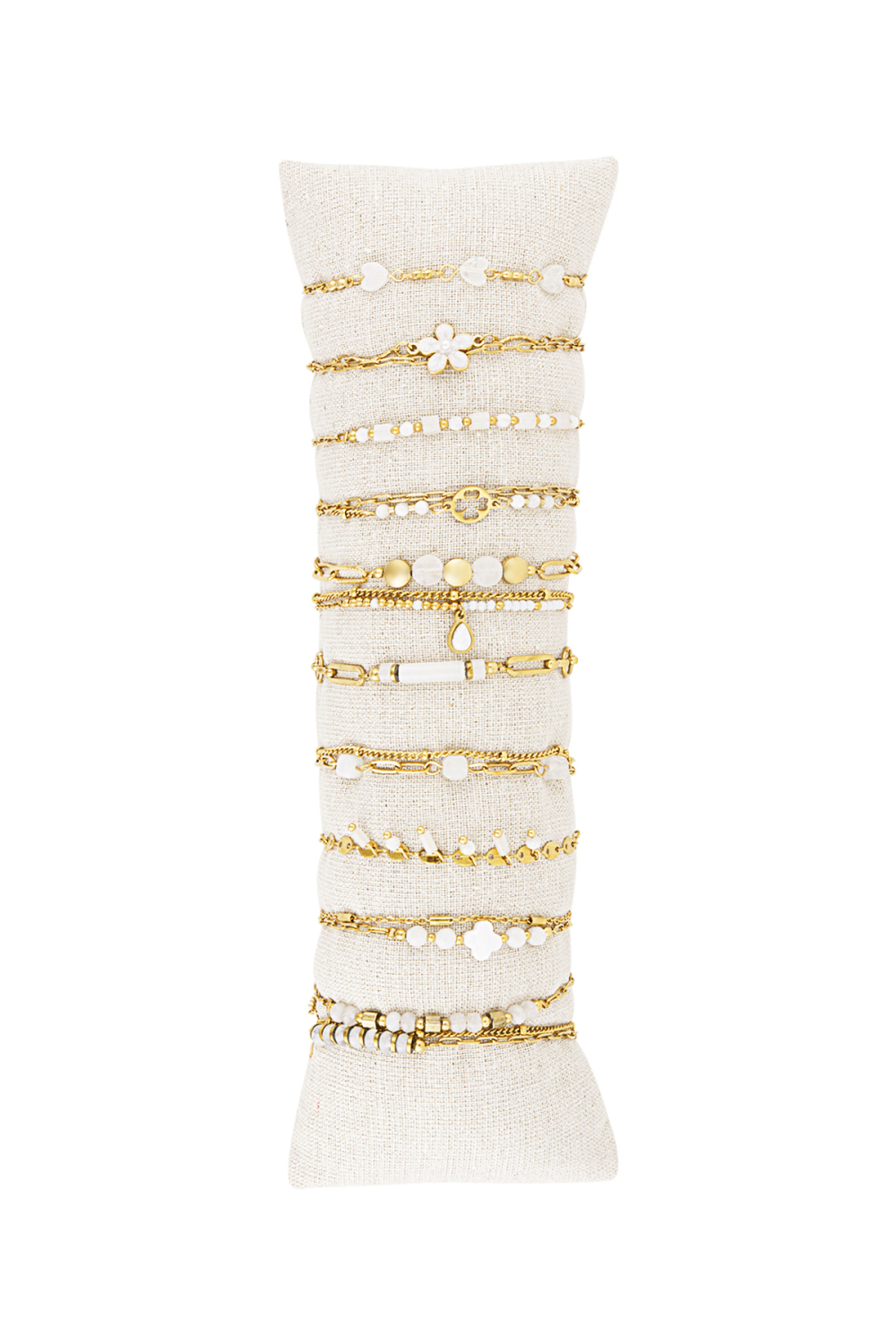 Ensemble De Bracelets Bébé Plage - Couleur Or Blanc 