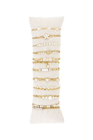 Ensemble De Bracelets Bébé Plage - Couleur Or Blanc h5 
