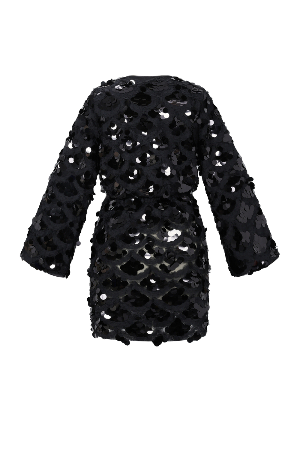 Tissu En Fibre De Polyester Femme Robe Mini Élégante Paillettes Image3