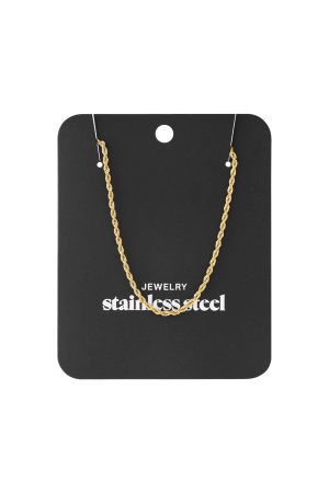 Collier Like A Boss Couleur Or Acier Inoxydable h5 Image4