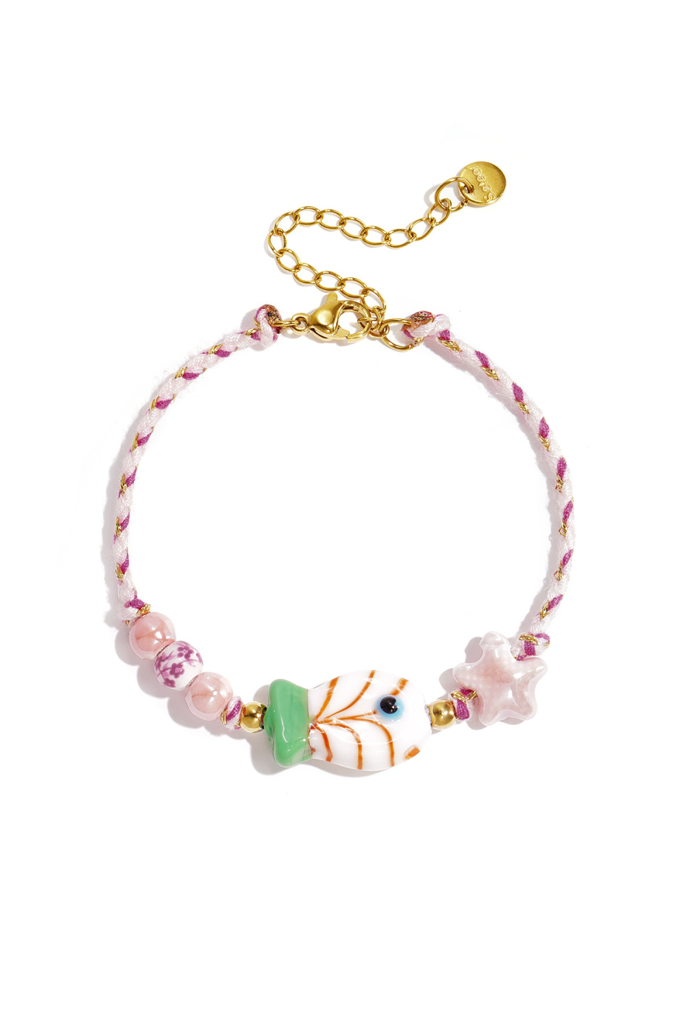 Bracelet De Perles À Motif De Corde, Perles En Forme De Poisson Et D'Étoile