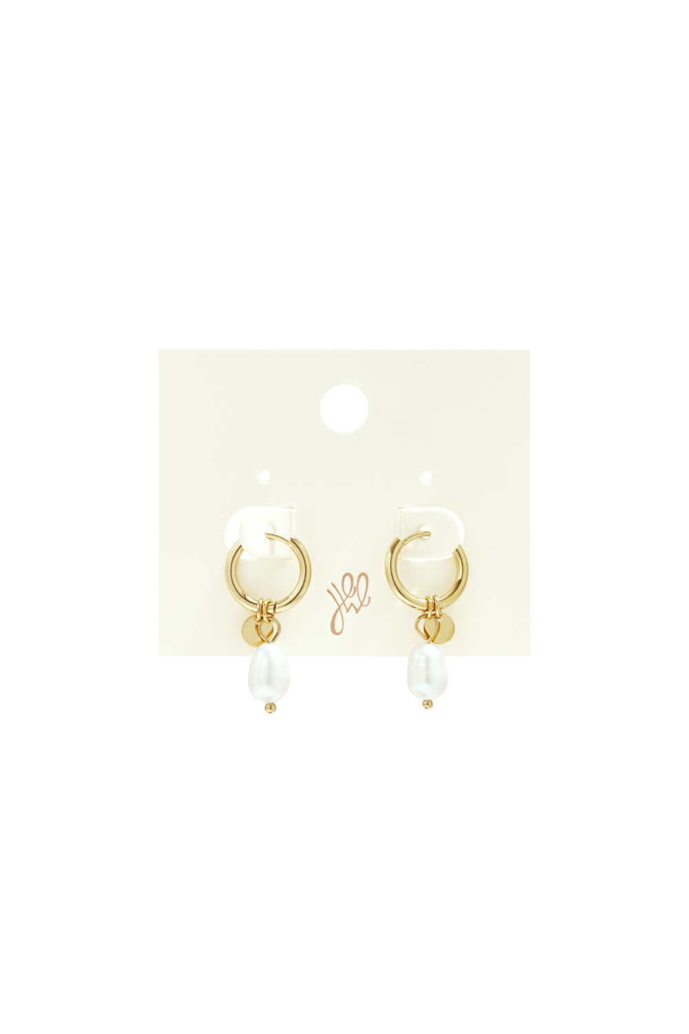 Boucles D'oreilles Pearl Drops Argenté Acier Inoxydable Image4