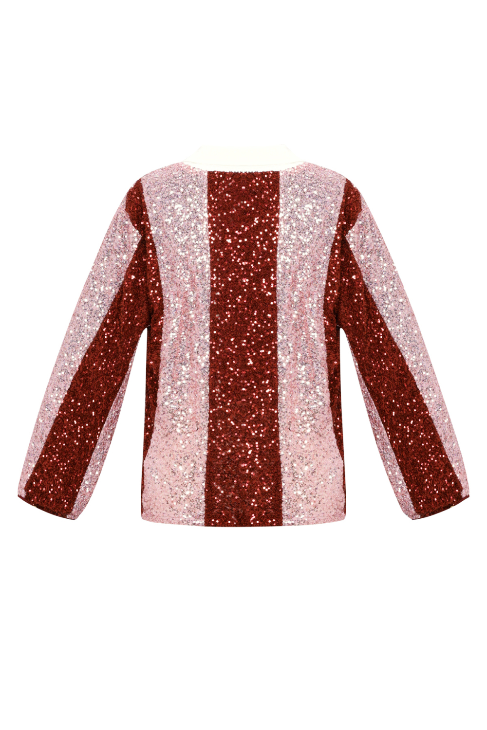 Tissu Polyester Fibre Hauts À Manches Longues Pour Femmes Casual Rayures h5Image3