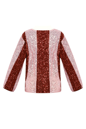 Tissu Polyester Fibre Hauts À Manches Longues Pour Femmes Casual Rayures h5 Image3