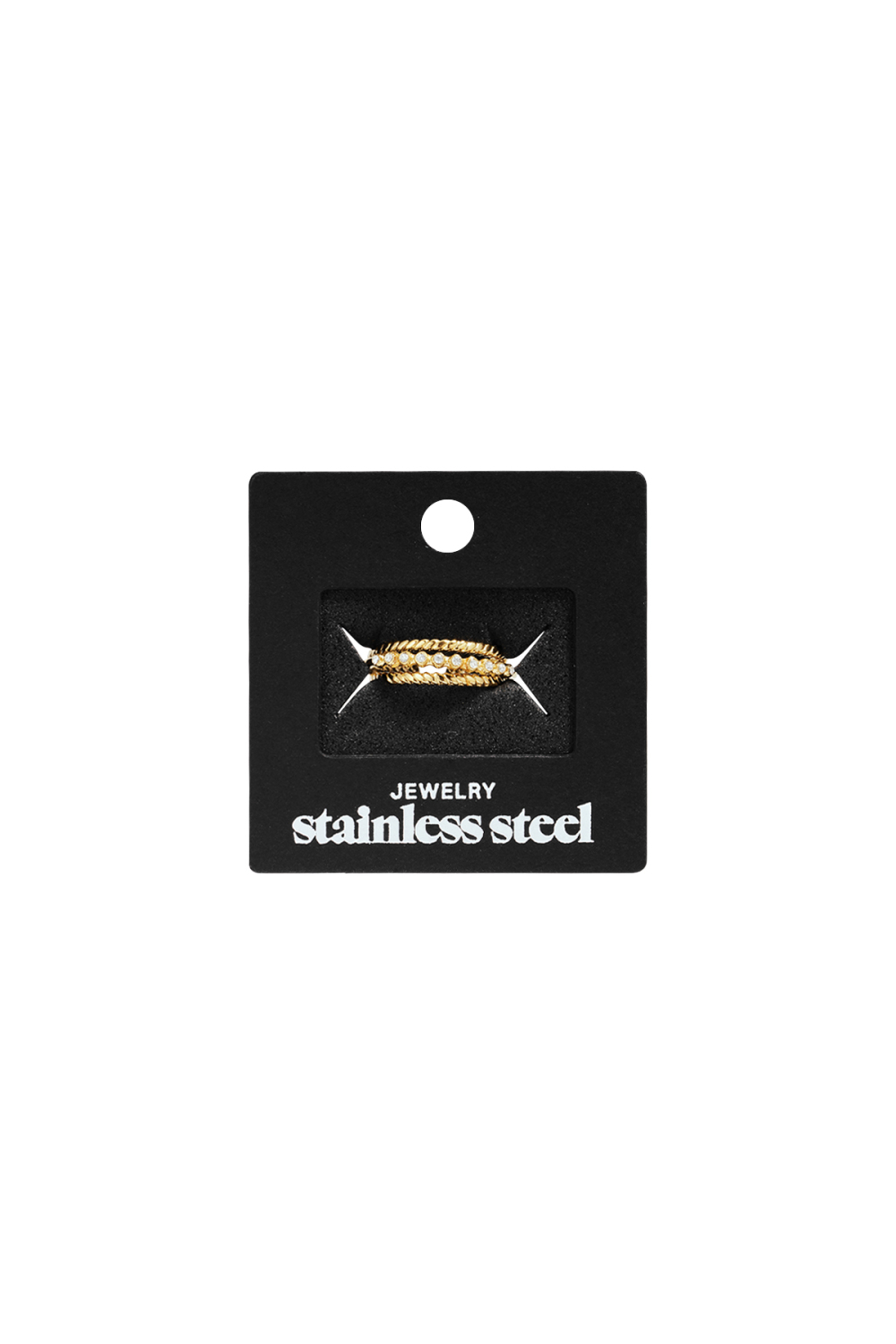 Bague Double Sertie De Petites Pierres Image4
