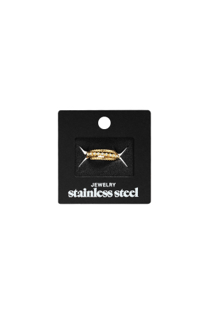 Bague Double Sertie De Petites Pierres h5 Image4