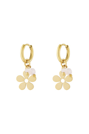 Boucles D'Oreilles Pendantes En Acier Inoxydable, Motif Floral, Style Décontracté Et Quotidien h5
