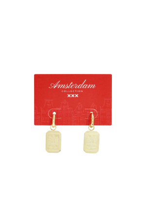 Boucles D'Oreilles En Acier Inoxydable Amsterdam Canal House h5 Image6
