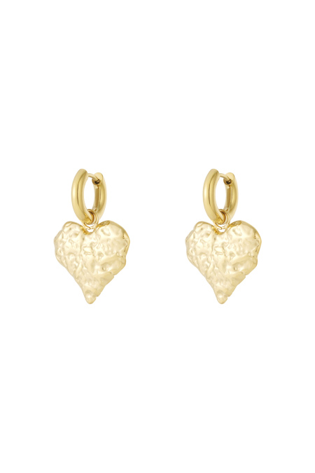 Boucles d'oreilles Coeurs texturés