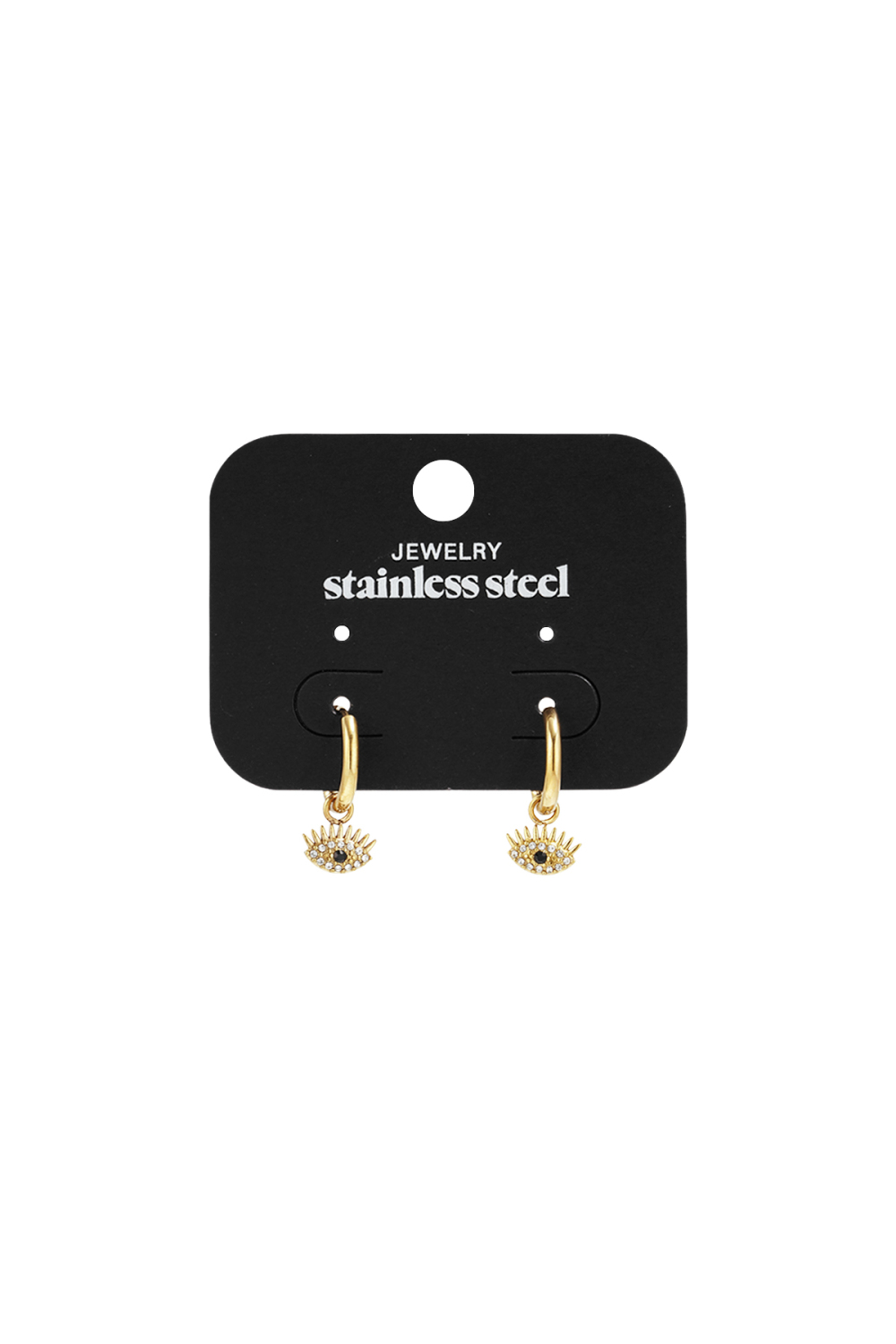 Boucles D'Oreilles Pendantes En Acier Inoxydable, Œil De Diable, Collection Décontractée Et Simple Pour Femmes Image5