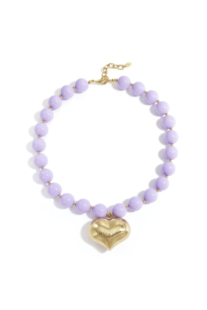 Collier De Perles Avec Cœur Suspendu h5