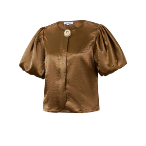 Tissu Polyester Fibre Femmes Tops Manches Courtes Élégant Couleur Unie h5 Image2