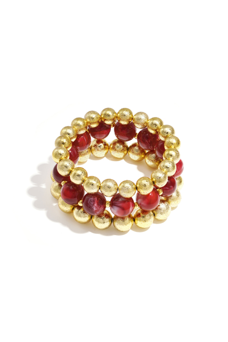 Ensemble de 3 bracelets à perles