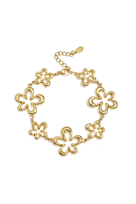 Bracelet orné de fleurs ludiques en forme de corail de tailles variées