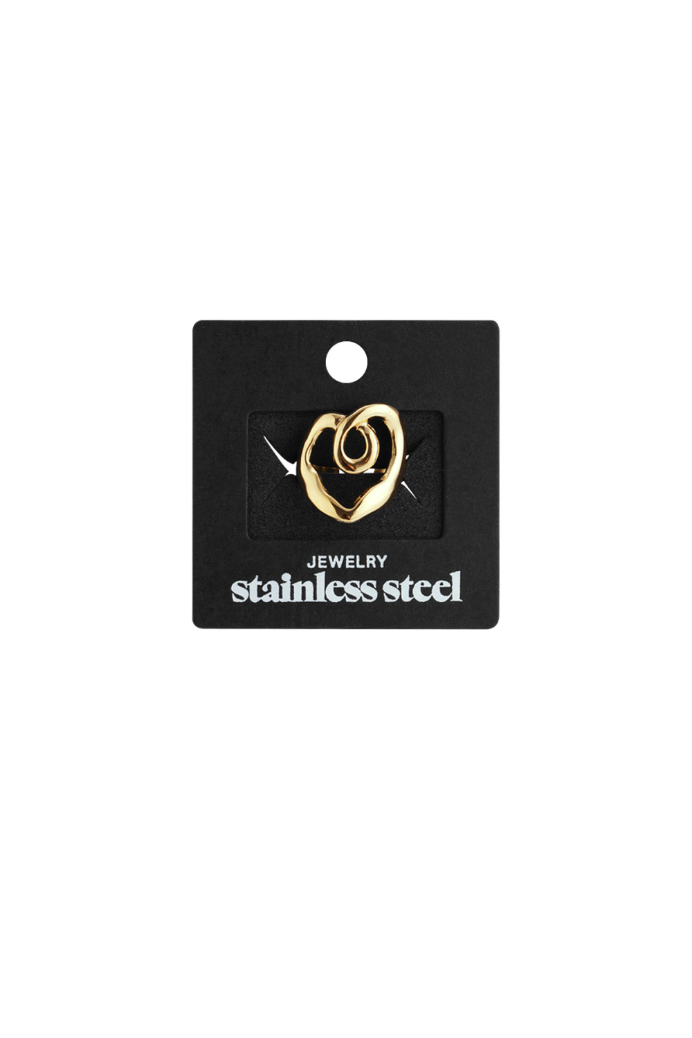 Bagues De Déclaration En Acier Inoxydable De Forme Irrégulière, Série Décontractée, Simple Et Quotidienne, Bijoux Pour Femmes Image5