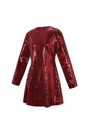 Tissu Polyester Fibre Robe Mini Femme Élégante Paillettes Automne/Hiver h5 Image2