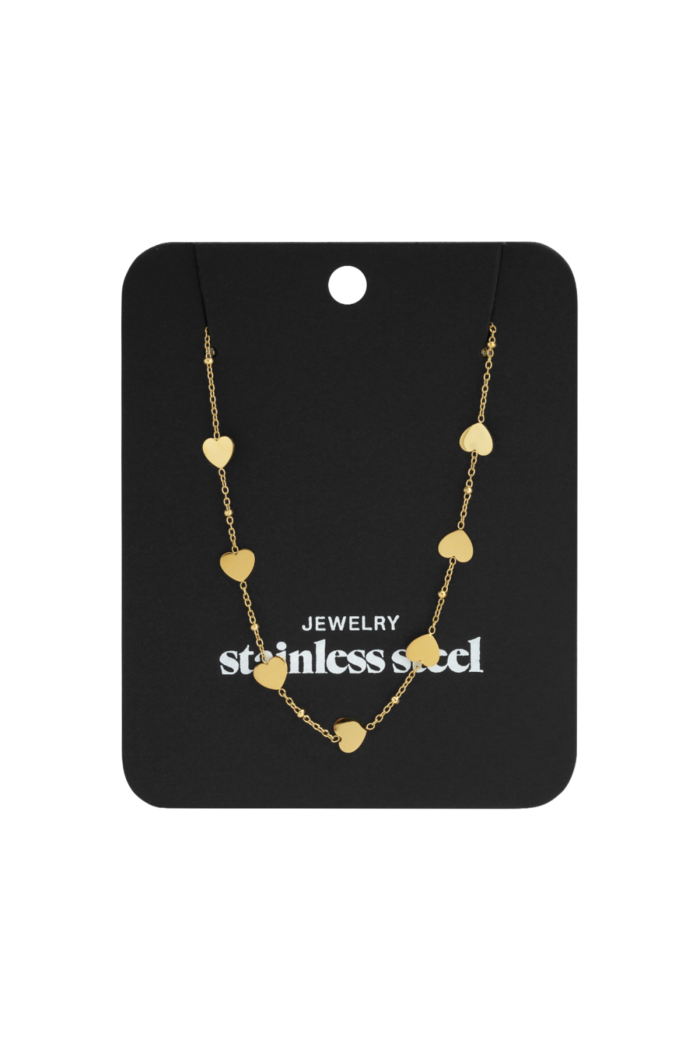 Colliers Chaîne En Acier Inoxydable, Série Cœur, Décontracté, Quotidien, Simple, Bijoux Pour Femmes h5Image4