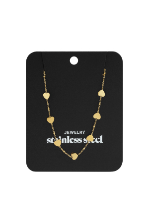 Colliers Chaîne En Acier Inoxydable, Série Cœur, Décontracté, Quotidien, Simple, Bijoux Pour Femmes h5 Image4