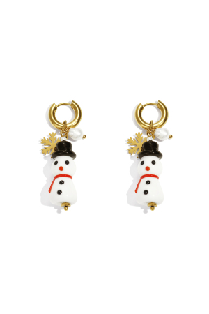 Boucles D'Oreilles Pendantes En Acier Inoxydable, Style Dessin Animé, Décontracté, Noël, Série Simple, Bijoux Pour Femmes h5 