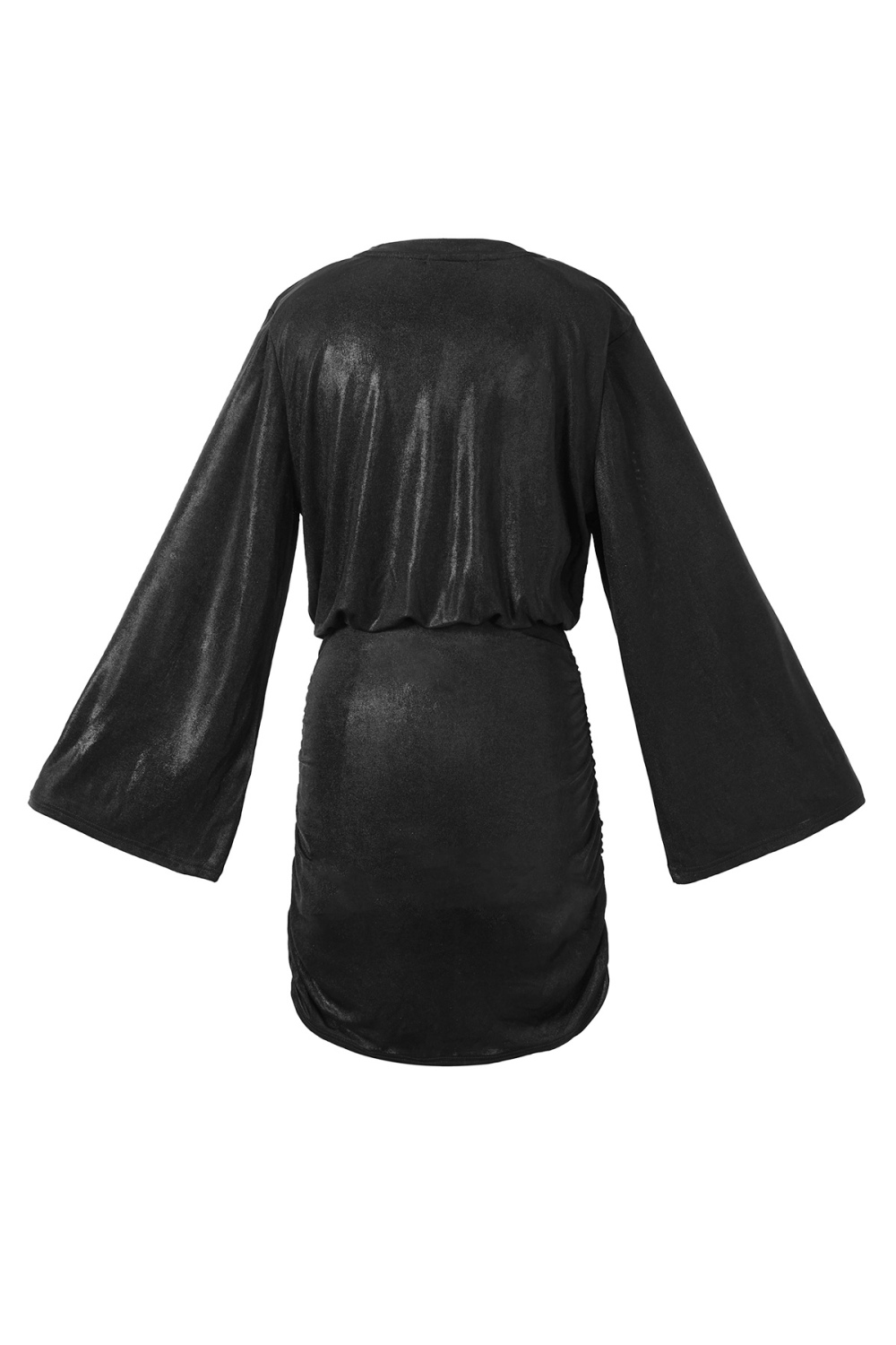 Tissu Polyester Tissé Robe Mini Femme Élégante À Lien h5Image3