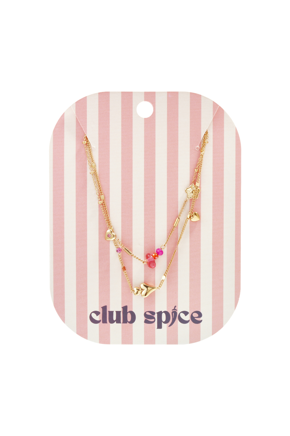 Collier Double Orné De Cœurs, De Perles Et De Fleurs Image2