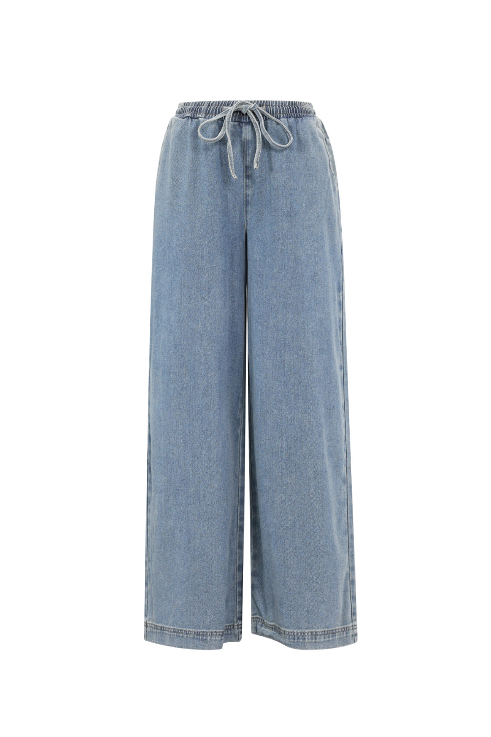 Coton Tissé Pantalon Large Femme Style Sportif Couleur Unie 