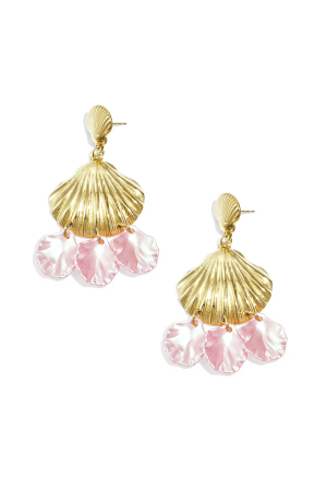 Boucles D'Oreilles Ornées De Coquillages Et De Nacre h5 Image3