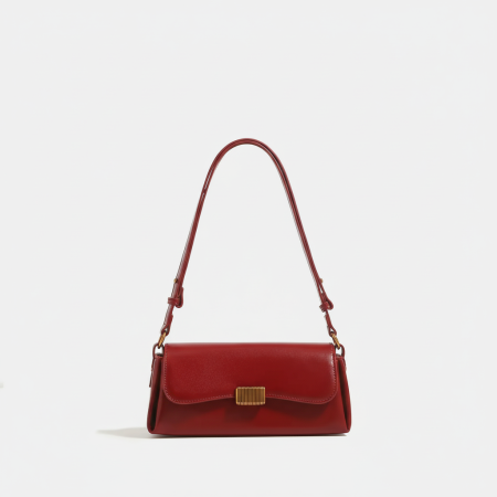 1 superbe sac à bandoulière en PU de couleur unie pour femme