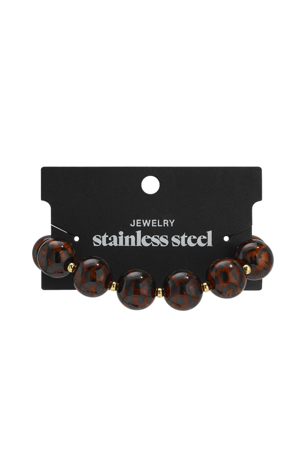 Bracelets En Perles Acryliques Imprimé Léopard, Style Décontracté, Simple Et Quotidien, Bijoux Pour Femmes-16Mm h5Image4