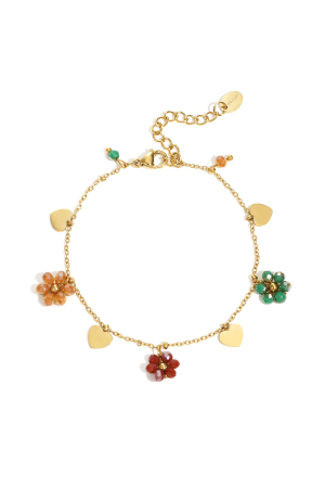 Bracelets À Breloques En Acier Inoxydable, Série Florale Décontractée Et Simple Pour Femmes h5 
