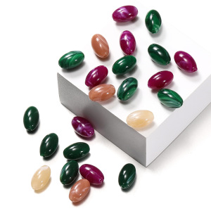 1 Sachet De Perles Ovales En Acrylique Pour Bijoux Diy h5 Image2