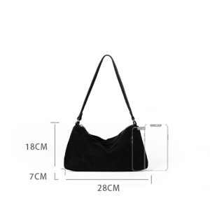 Sac À Bandoulière Simple Et Décontracté En Imitation Daim Pour Femme, 1 Pièce h5 Image6
