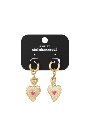 Boucles D'Oreilles Pendantes En Acier Inoxydable, Style Cœur, Décontractées, Simples Et Quotidiennes, Bijoux Pour Femmes h5 Image3