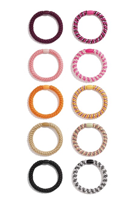 Coffret Bracelets Élastiques Pour Cheveux Lumineux Et Basiques - Multi