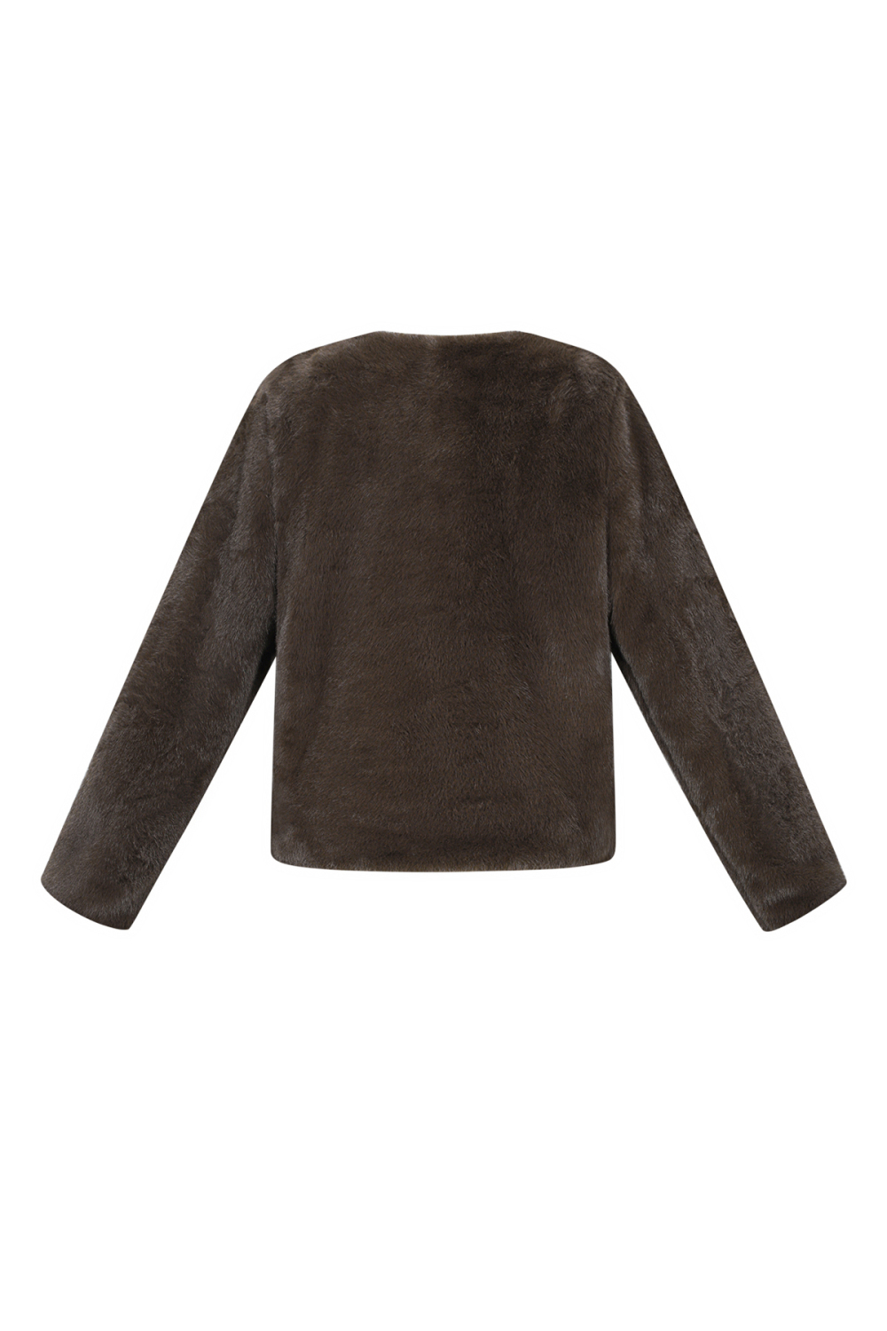Tissu Polyester Fibre Manteau Femme Élégant Couleur Unie Automne/Hiver h5Image3