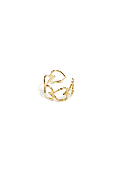 Bague élégante ornée de cœurs