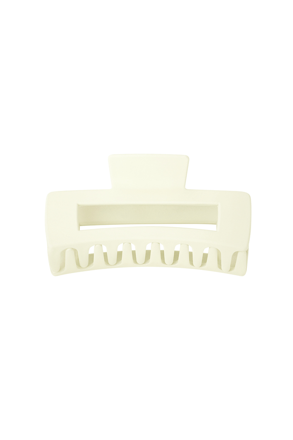 Barrette Rectangle - Crème Plastique 