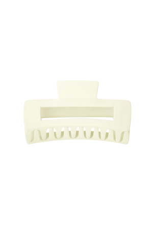 Barrette Rectangle - Crème Plastique h5 