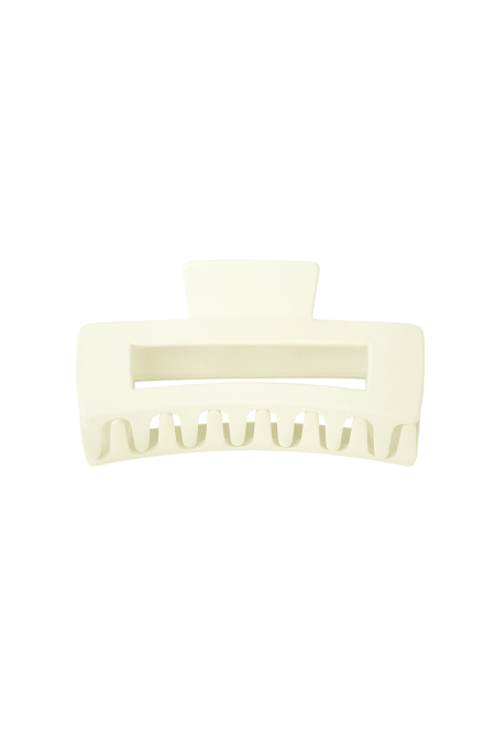 Barrette rectangle - crème Plastique