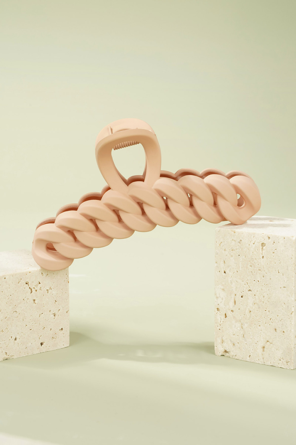 Barrette Tressée - Beige Plastique Image4