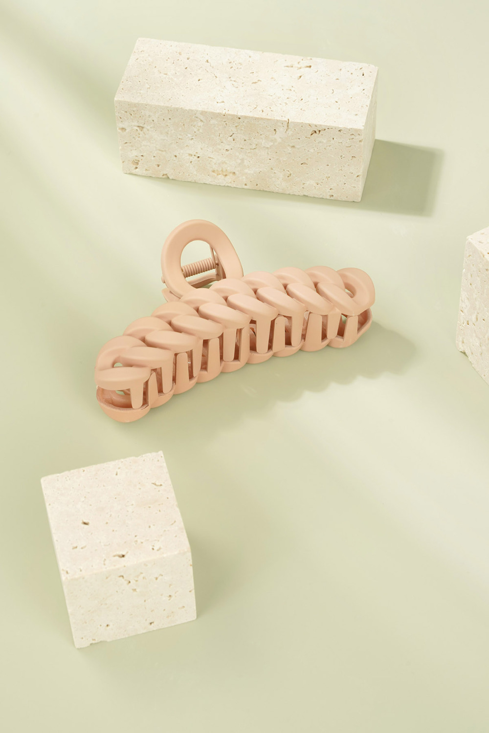 Barrette Tressée - Beige Plastique Image5