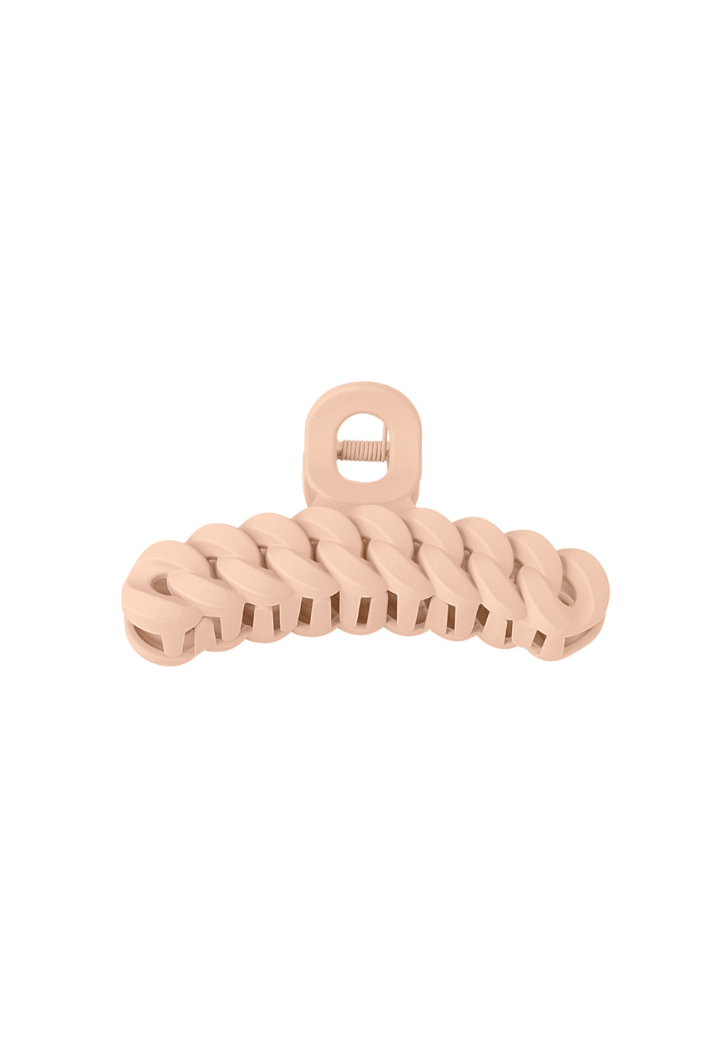 Barrette Tressée - Beige Plastique 
