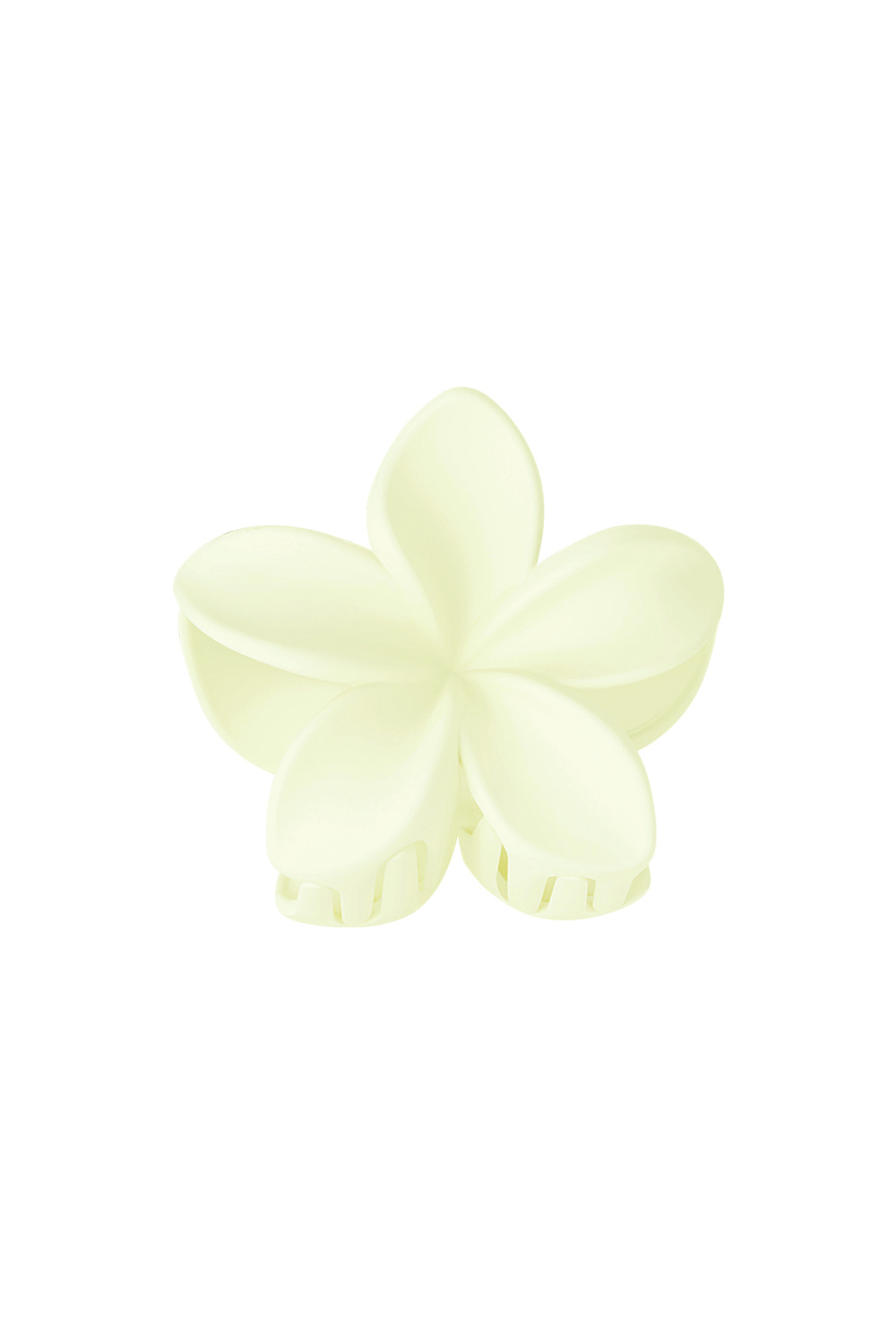Barrette À Cheveux Fleur - Plastique Crème (Pack With Plastic Bag) 
